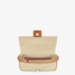 Baguette Natural Straw Bag With FF Embroidery - Image 4